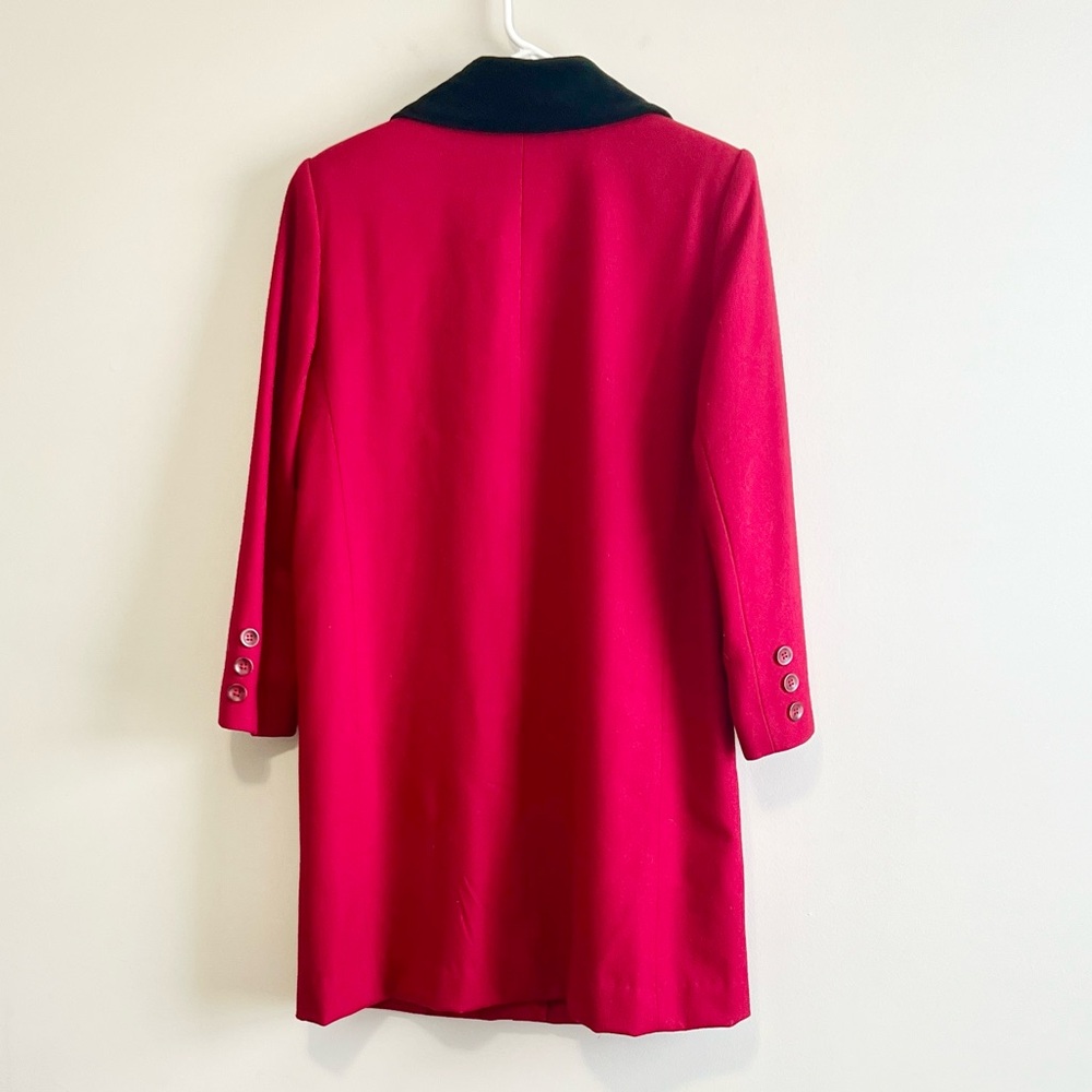 Vintage Forecaster of Boston 100% Wool Velvet Collar Long Coat - Picture 2 of 5